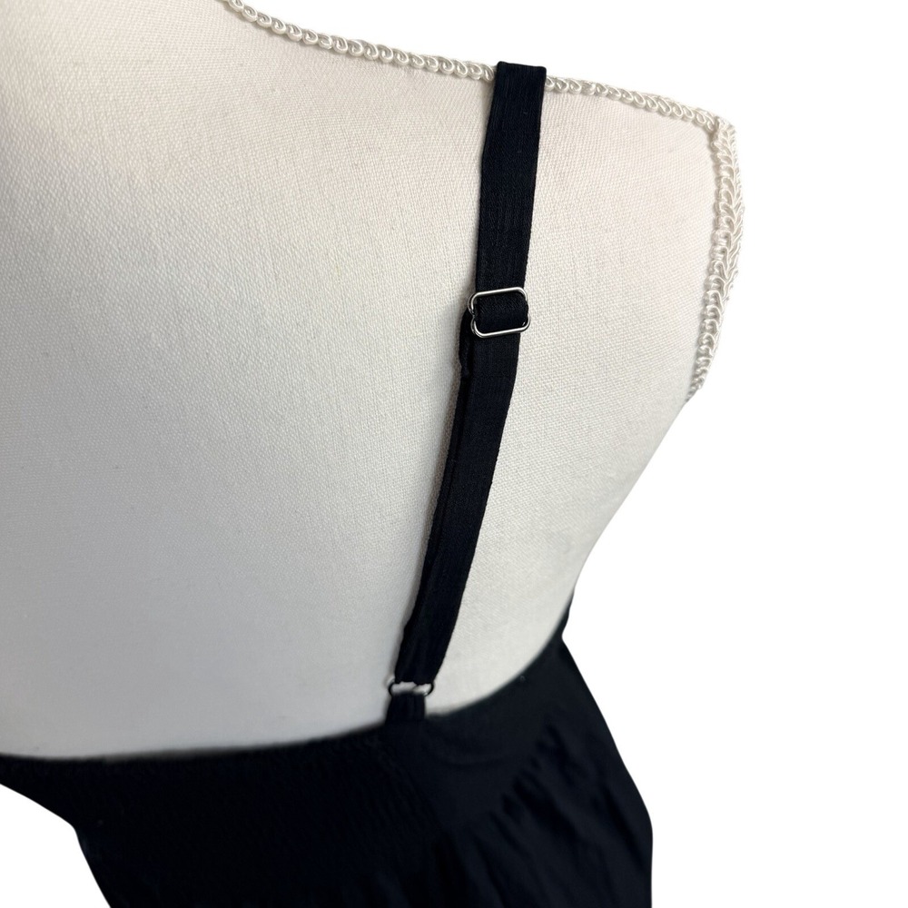 Simply Vera Wang Tiered Maxi Dress Black M cottagecore bohemian summer sundress - Picture 7 of 10